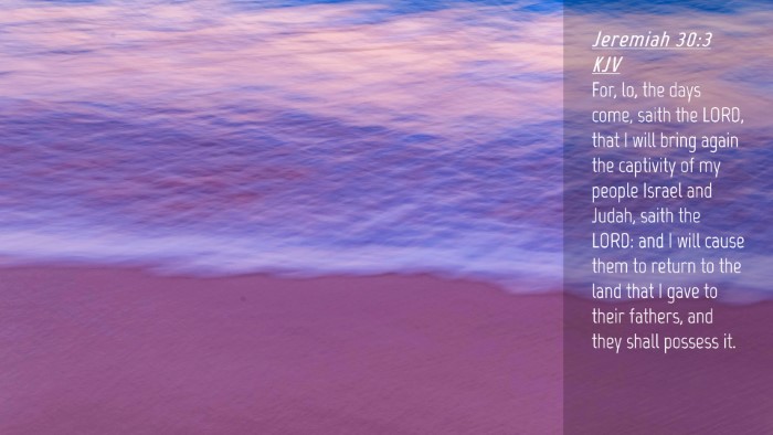 Picture 04 - Jeremiah 30:3 KJV Desktop Wallpaper - For, lo, the days come, saith the LORD, that I - Desktop Bible Verse Wallpaper
