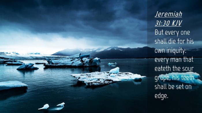 Picture 04 - Jeremiah 31:30 KJV Desktop Wallpaper - But every one shall die for his own iniquity: - Desktop Bible Verse Wallpaper