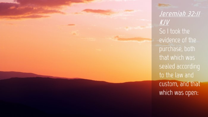 Picture 04 - Jeremiah 32:11 KJV Desktop Wallpaper - So I took the evidence of the purchase, both that - Desktop Bible Verse Wallpaper