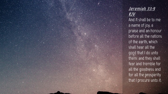Picture 04 - Jeremiah 33:9 KJV Desktop Wallpaper - And it shall be to me a name of joy, a praise and - Desktop Bible Verse Wallpaper