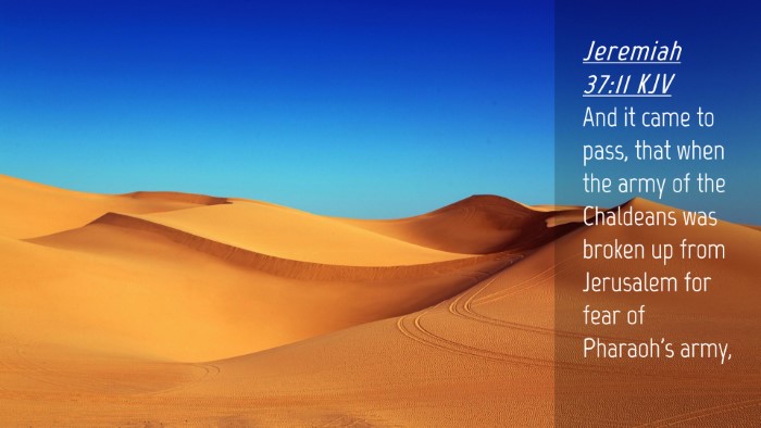Picture 04 - Jeremiah 37:11 KJV Desktop Wallpaper - And it came to pass, that when the army of the - Desktop Bible Verse Wallpaper