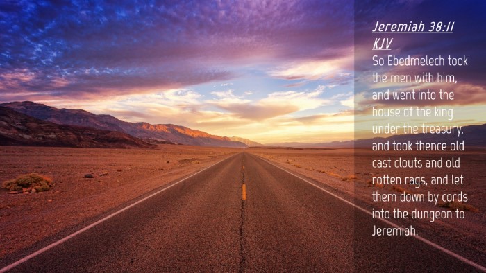 Picture 04 - Jeremiah 38:11 KJV Desktop Wallpaper - So Ebedmelech took the men with him, and went - Desktop Bible Verse Wallpaper