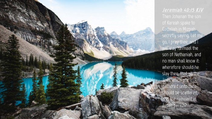 Picture 04 - Jeremiah 40:15 KJV Desktop Wallpaper - Then Johanan the son of Kareah spake to Gedaliah - Desktop Bible Verse Wallpaper