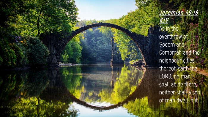 Picture 04 - Jeremiah 49:18 KJV Desktop Wallpaper - As in the overthrow of Sodom and Gomorrah and the - Desktop Bible Verse Wallpaper