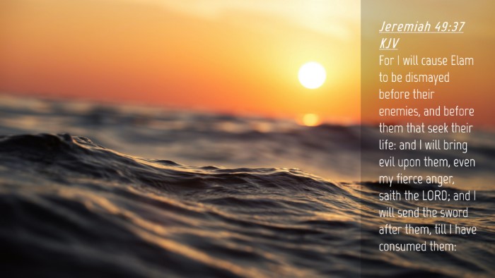 Picture 04 - Jeremiah 49:37 KJV Desktop Wallpaper - For I will cause Elam to be dismayed before their - Desktop Bible Verse Wallpaper