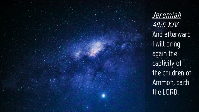 Picture 04 - Jeremiah 49:6 KJV Desktop Wallpaper - And afterward I will bring again the captivity of - Desktop Bible Verse Wallpaper
