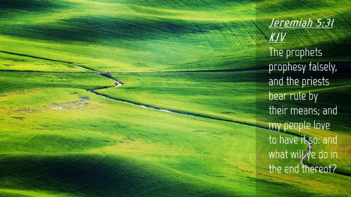 Picture 04 - Jeremiah 5:31 KJV Desktop Wallpaper - The prophets prophesy falsely, and the priests - Desktop Bible Verse Wallpaper