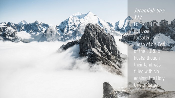 Picture 04 - Jeremiah 51:5 KJV Desktop Wallpaper - For Israel hath not been forsaken, nor Judah of - Desktop Bible Verse Wallpaper