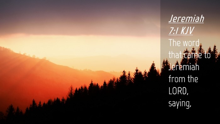 Picture 04 - Jeremiah 7:1 KJV Desktop Wallpaper - The word that came to Jeremiah from the LORD, - Desktop Bible Verse Wallpaper