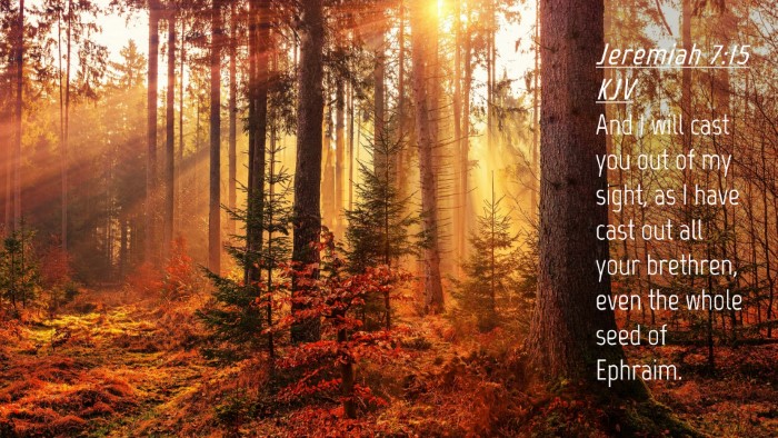 Picture 04 - Jeremiah 7:15 KJV Desktop Wallpaper - And I will cast you out of my sight, as I have - Desktop Bible Verse Wallpaper