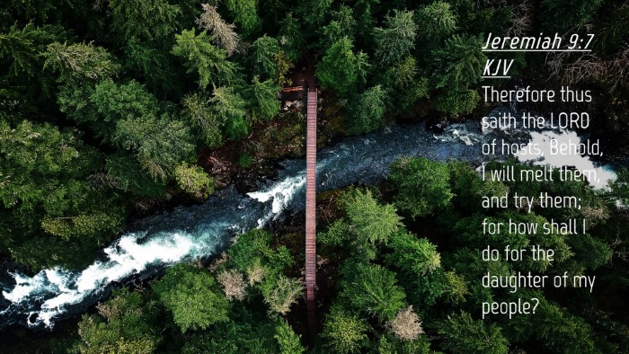 Picture 04 - Jeremiah 9:7 KJV Desktop Wallpaper - Therefore thus saith the LORD of hosts, Behold, I - Desktop Bible Verse Wallpaper