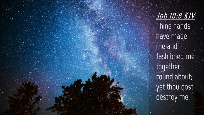 Picture 04 - Job 10:8 KJV Desktop Wallpaper - Thine hands have made me and fashioned me - Desktop Bible Verse Wallpaper