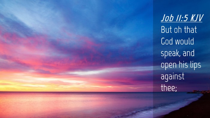 Picture 04 - Job 11:5 KJV Desktop Wallpaper - But oh that God would speak, and open his lips - Desktop Bible Verse Wallpaper