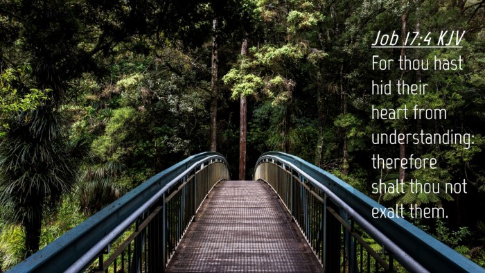 Picture 04 - Job 17:4 KJV Desktop Wallpaper - For thou hast hid their heart from understanding: - Desktop Bible Verse Wallpaper