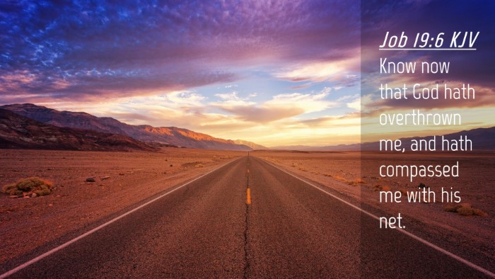 Picture 04 - Job 19:6 KJV Desktop Wallpaper - Know now that God hath overthrown me, and hath - Desktop Bible Verse Wallpaper
