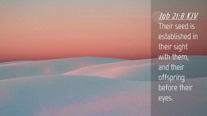 Picture 04 - Job 21:8 KJV Desktop Wallpaper - Their seed is established in their sight with - Desktop Bible Verse Wallpaper