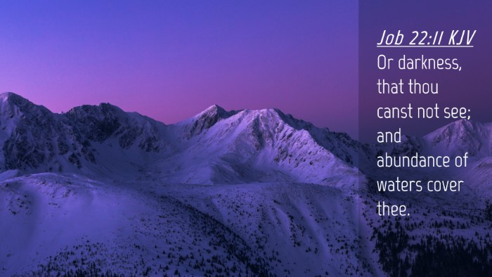 Picture 04 - Job 22:11 KJV Desktop Wallpaper - Or darkness, that thou canst not see; and - Desktop Bible Verse Wallpaper