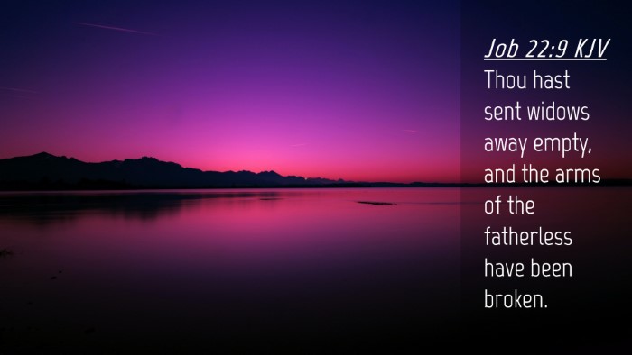 Picture 04 - Job 22:9 KJV Desktop Wallpaper - Thou hast sent widows away empty, and the arms of - Desktop Bible Verse Wallpaper