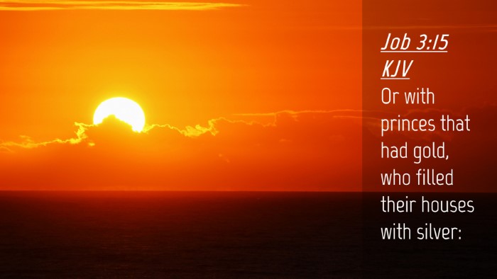 Picture 04 - Job 3:15 KJV Desktop Wallpaper - Or with princes that had gold, who filled their - Desktop Bible Verse Wallpaper