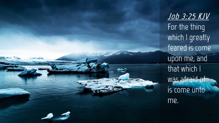 Picture 04 - Job 3:25 KJV Desktop Wallpaper - For the thing which I greatly feared is come upon - Desktop Bible Verse Wallpaper