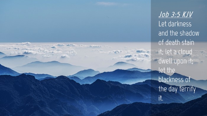 Picture 04 - Job 3:5 KJV Desktop Wallpaper - Let darkness and the shadow of death stain it; - Desktop Bible Verse Wallpaper