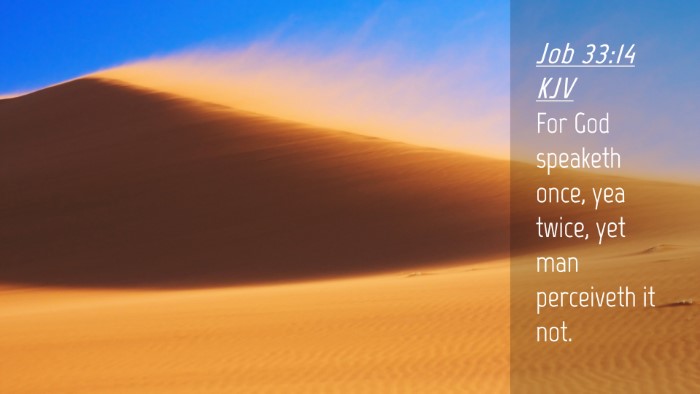 Picture 04 - Job 33:14 KJV Desktop Wallpaper - For God speaketh once, yea twice, yet man - Desktop Bible Verse Wallpaper