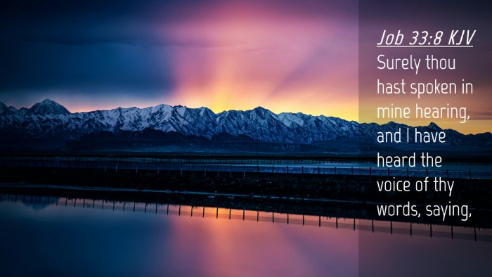 Picture 04 - Job 33:8 KJV Desktop Wallpaper - Surely thou hast spoken in mine hearing, and I - Desktop Bible Verse Wallpaper