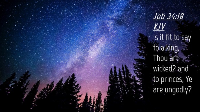 Picture 04 - Job 34:18 KJV Desktop Wallpaper - Is it fit to say to a king, Thou art wicked? and - Desktop Bible Verse Wallpaper