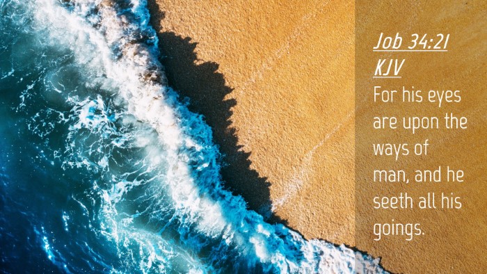 Picture 04 - Job 34:21 KJV Desktop Wallpaper - For his eyes are upon the ways of man, and he - Desktop Bible Verse Wallpaper