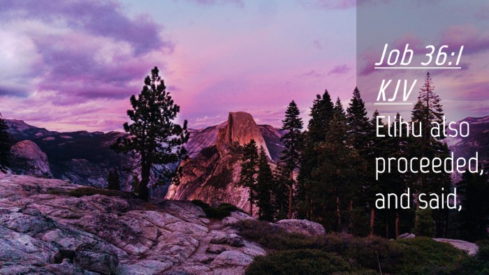 Picture 04 - Job 36:1 KJV Desktop Wallpaper - Elihu also proceeded, and - Desktop Bible Verse Wallpaper