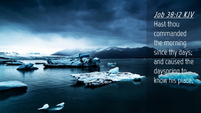 Picture 04 - Job 38:12 KJV Desktop Wallpaper - Hast thou commanded the morning since thy days; - Desktop Bible Verse Wallpaper