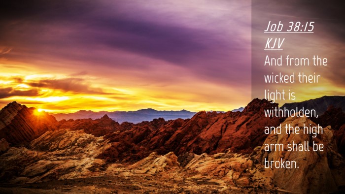 Picture 04 - Job 38:15 KJV Desktop Wallpaper - And from the wicked their light is withholden, - Desktop Bible Verse Wallpaper