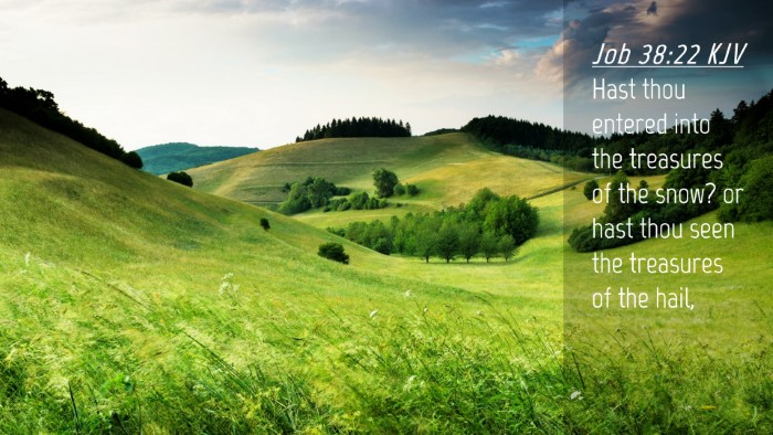 Picture 04 - Job 38:22 KJV Desktop Wallpaper - Hast thou entered into the treasures of the snow? - Desktop Bible Verse Wallpaper
