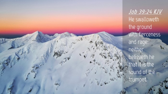 Picture 04 - Job 39:24 KJV Desktop Wallpaper - He swalloweth the ground with fierceness and - Desktop Bible Verse Wallpaper