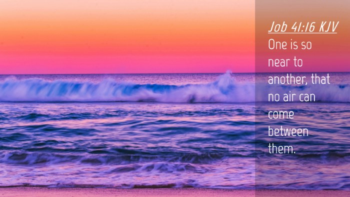 Picture 04 - Job 41:16 KJV Desktop Wallpaper - One is so near to another, that no air can come - Desktop Bible Verse Wallpaper