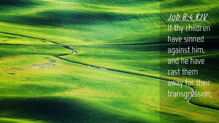 Picture 04 - Job 8:4 KJV Desktop Wallpaper - If thy children have sinned against him, and he - Desktop Bible Verse Wallpaper