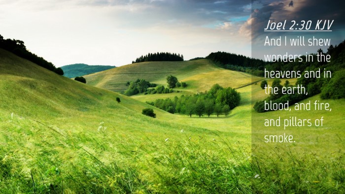 Picture 04 - Joel 2:30 KJV Desktop Wallpaper - And I will shew wonders in the heavens and in the - Desktop Bible Verse Wallpaper