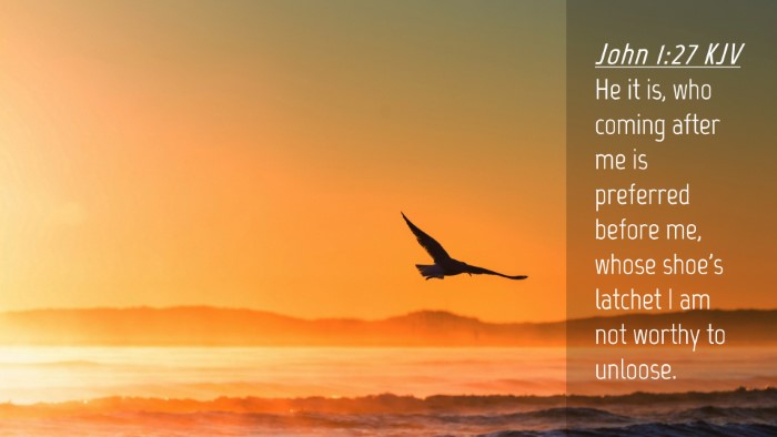 Picture 04 - John 1:27 KJV Desktop Wallpaper - He it is, who coming after me is preferred before - Desktop Bible Verse Wallpaper