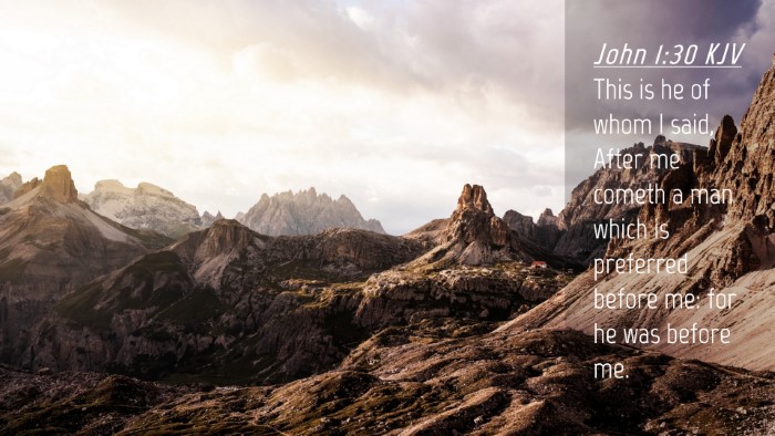 Picture 04 - John 1:30 KJV Desktop Wallpaper - This is he of whom I said, After me cometh a man - Desktop Bible Verse Wallpaper