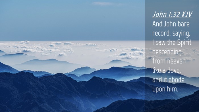Picture 04 - John 1:32 KJV Desktop Wallpaper - And John bare record, saying, I saw the Spirit - Desktop Bible Verse Wallpaper