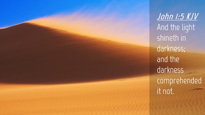 Picture 04 - John 1:5 KJV Desktop Wallpaper - And the light shineth in darkness; and the - Desktop Bible Verse Wallpaper