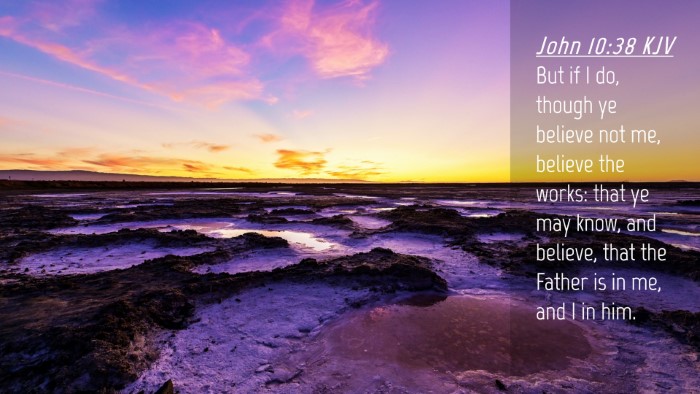 Picture 04 - John 10:38 KJV Desktop Wallpaper - But if I do, though ye believe not me, believe - Desktop Bible Verse Wallpaper