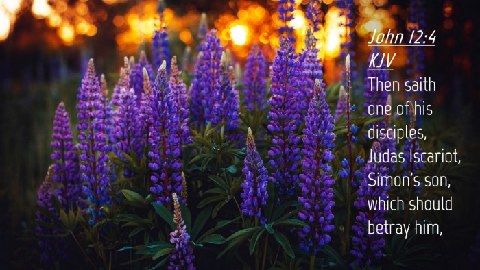 Picture 04 - John 12:4 KJV Desktop Wallpaper - Then saith one of his disciples, Judas Iscariot, - Desktop Bible Verse Wallpaper
