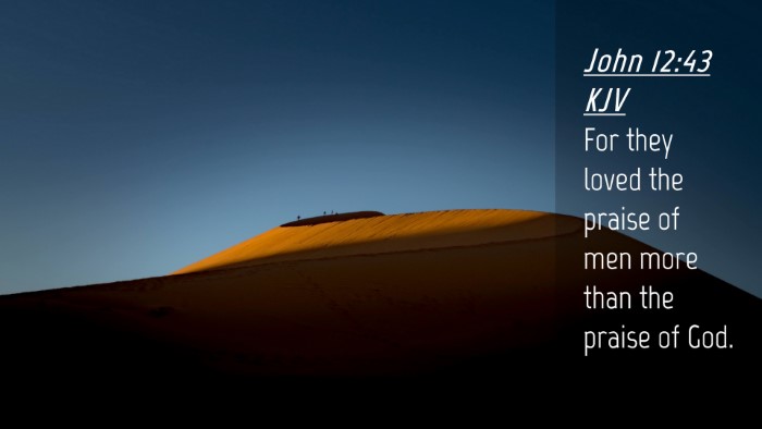 Picture 04 - John 12:43 KJV Desktop Wallpaper - For they loved the praise of men more than the - Desktop Bible Verse Wallpaper