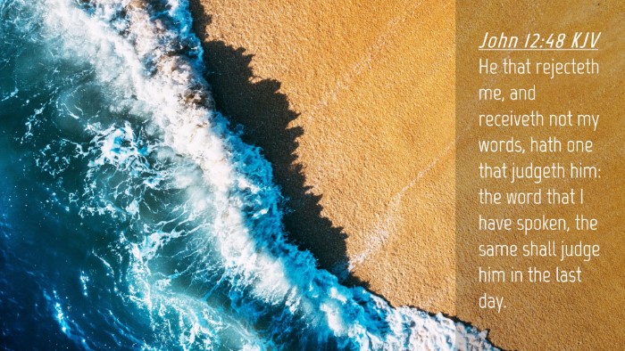 Picture 04 - John 12:48 KJV Desktop Wallpaper - He that rejecteth me, and receiveth not my words, - Desktop Bible Verse Wallpaper
