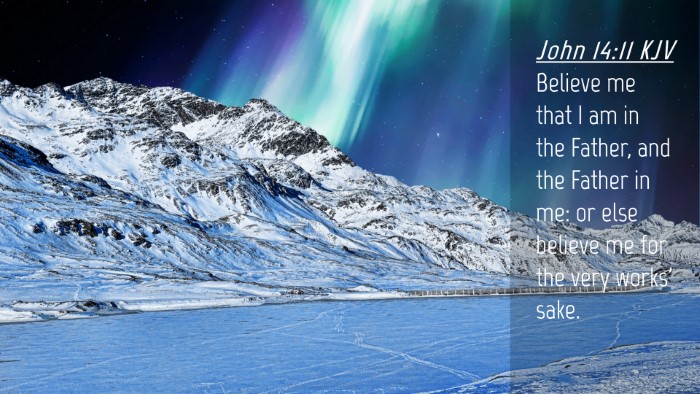 Picture 04 - John 14:11 KJV Desktop Wallpaper - Believe me that I am in the Father, and the - Desktop Bible Verse Wallpaper
