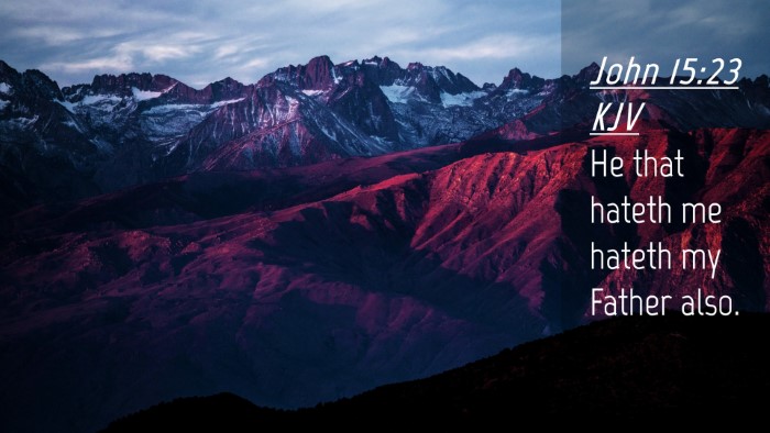 Picture 04 - John 15:23 KJV Desktop Wallpaper - He that hateth me hateth my Father - Desktop Bible Verse Wallpaper