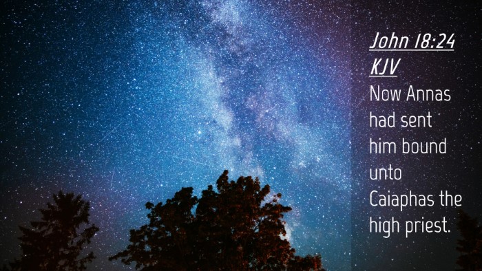Picture 04 - John 18:24 KJV Desktop Wallpaper - Now Annas had sent him bound unto Caiaphas the - Desktop Bible Verse Wallpaper