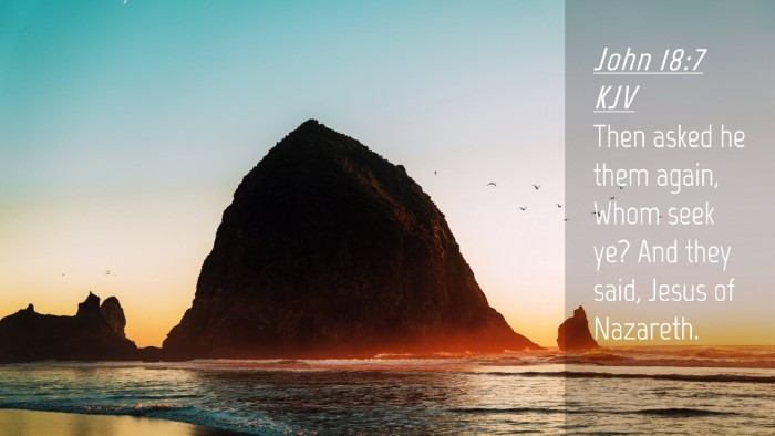 Picture 04 - John 18:7 KJV Desktop Wallpaper - Then asked he them again, Whom seek ye? And they - Desktop Bible Verse Wallpaper