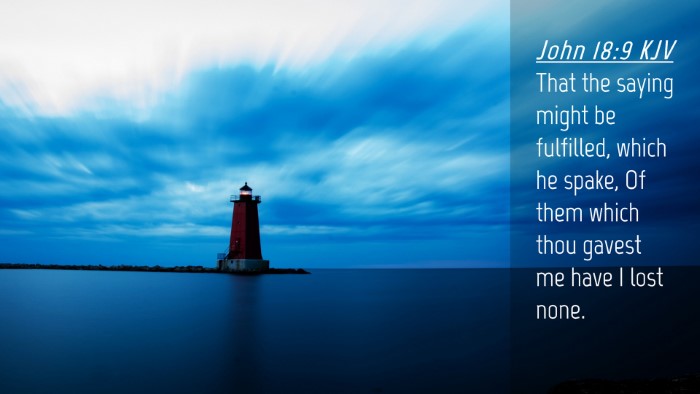 Picture 04 - John 18:9 KJV Desktop Wallpaper - That the saying might be fulfilled, which he - Desktop Bible Verse Wallpaper